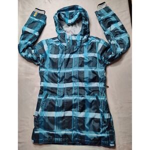 BONFIRE SNOWBOARD‎ PRESTO Women Small Long Fit Blue THERMORE Insulated Jacket